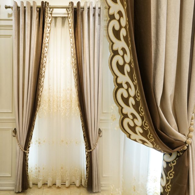 brown-living-room-curtains, blackout-curtains, living-room-curtains, edit-home