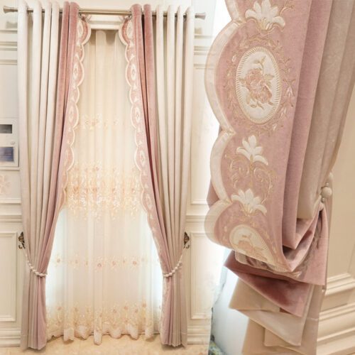 pink-living-room-curtains, blackout-curtains, living-room-curtains, edit-home