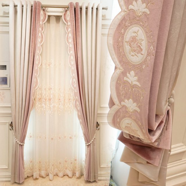 pink-living-room-curtains, blackout-curtains, living-room-curtains, edit-home