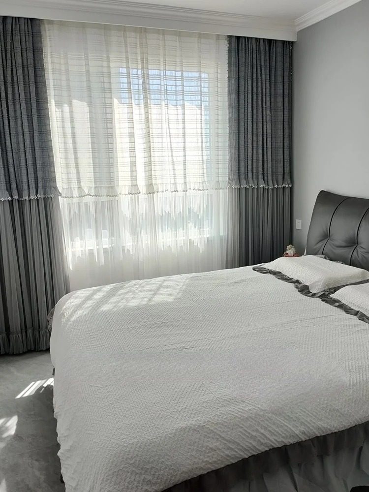 grey-blackout-curtains, bedroom-curtains, edit-home