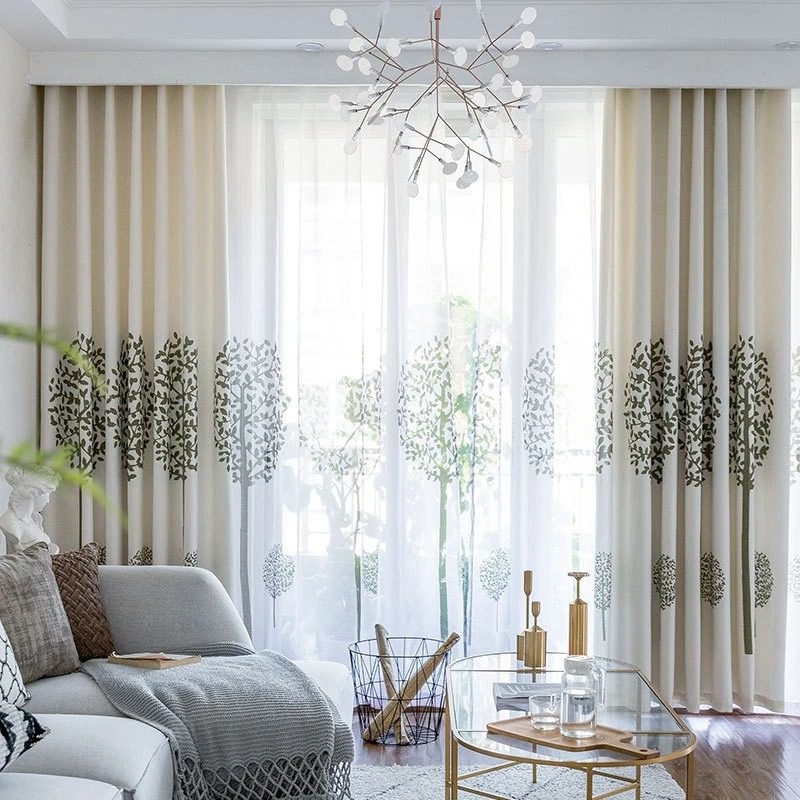 green-living-room-curtains, blackout-curtains, edit-home
