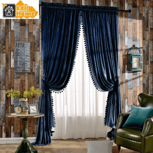 blue-velvet-bedroom-curtains, blackout-curtains, bedroom-curtains, edit-home
