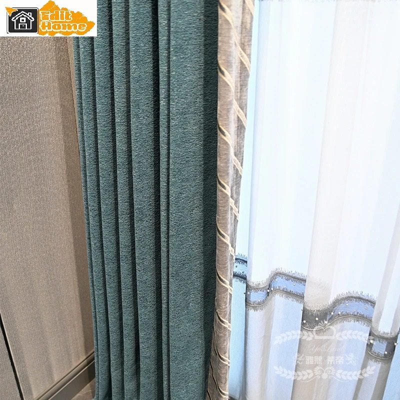 blue-living-room-curtains, blackout-curtains, edit-home