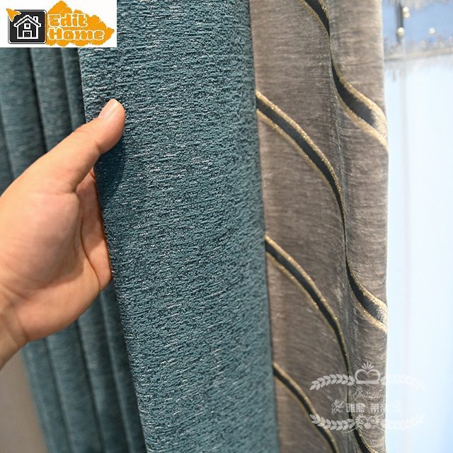 blue-living-room-curtains, blackout-curtains, edit-home