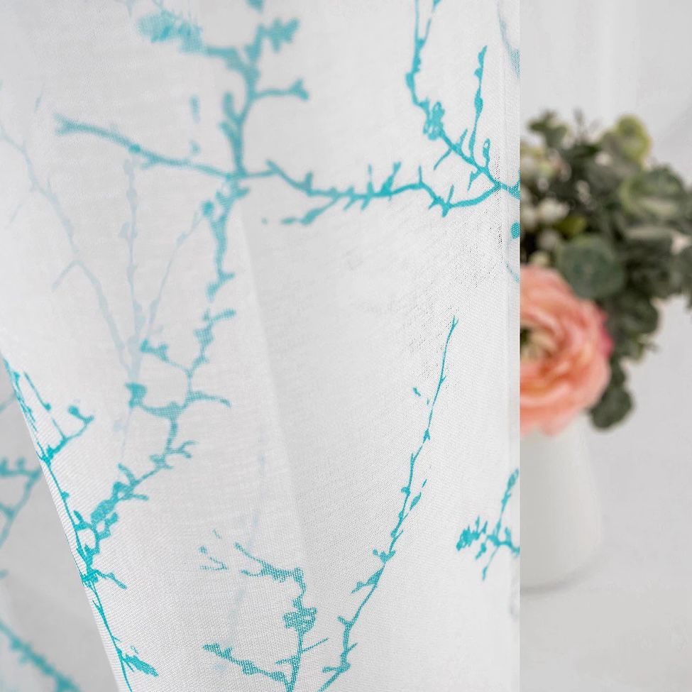 Beautiful Light Blue Voile Curtains | Edit Home - Image 3