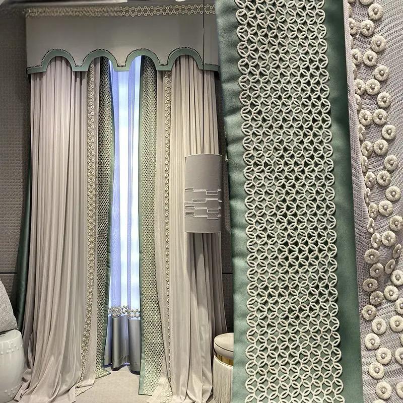 green-luxury-embroidered-curtains, blackout-curtains, embroidered-curtains, luxury-curtains, edit-home