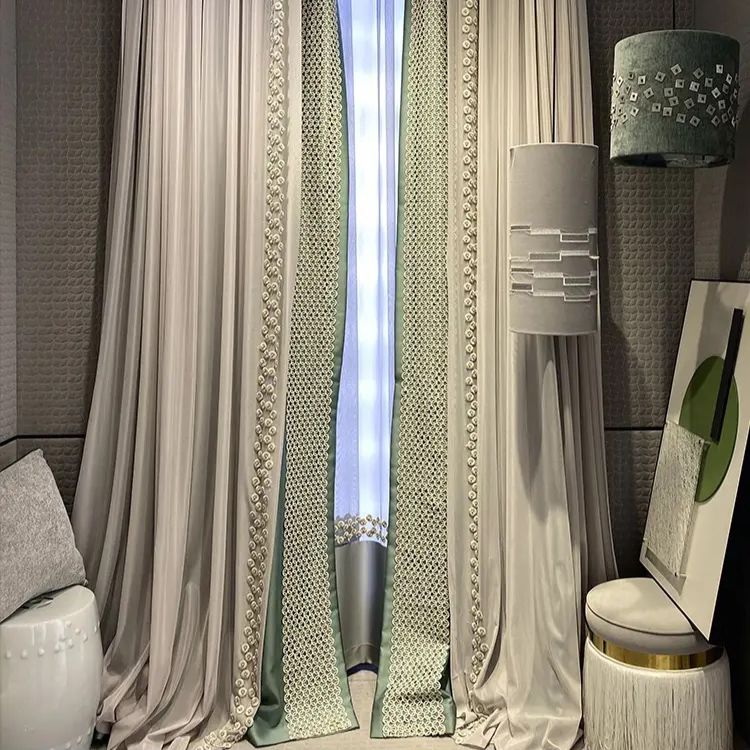 green-luxury-embroidered-curtains, blackout-curtains, embroidered-curtains, luxury-curtains, edit-home