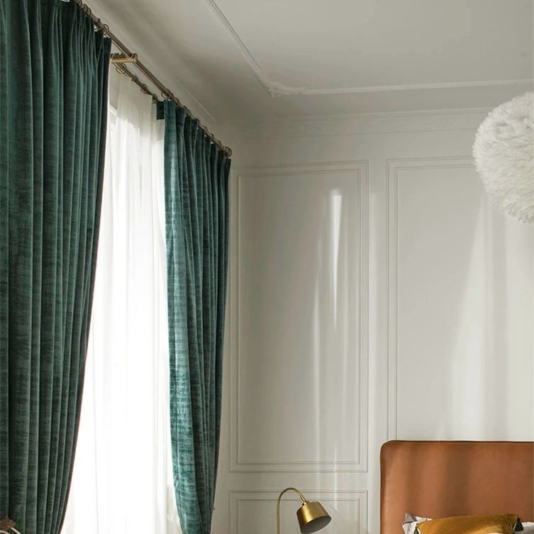 dark-green-bedroom-curtains, blackout-curtains, bedroom-room-curtains, edit-home
