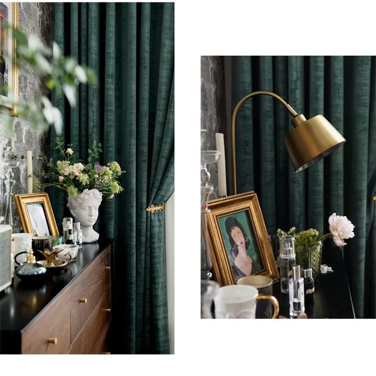dark-green-bedroom-curtains, blackout-curtains, bedroom-room-curtains, edit-home