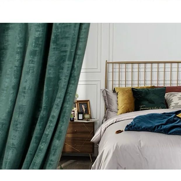 dark-green-bedroom-curtains, blackout-curtains, bedroom-room-curtains, edit-home