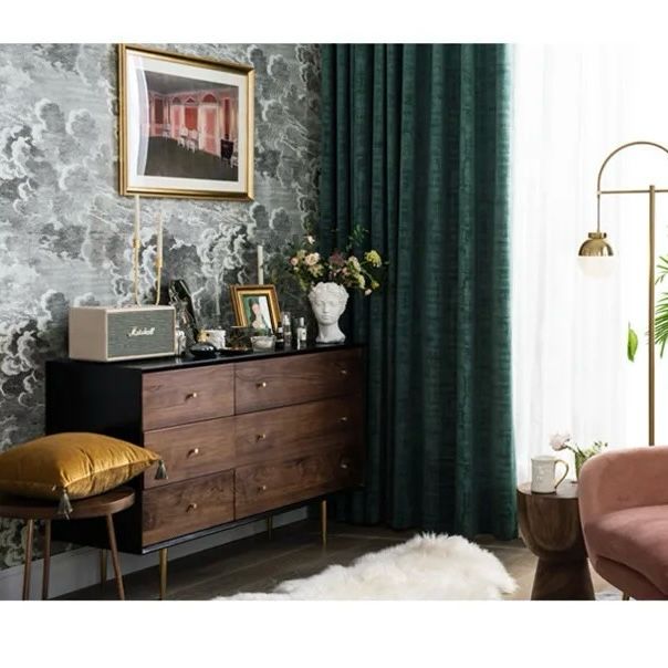 dark-green-bedroom-curtains, blackout-curtains, bedroom-room-curtains, edit-home
