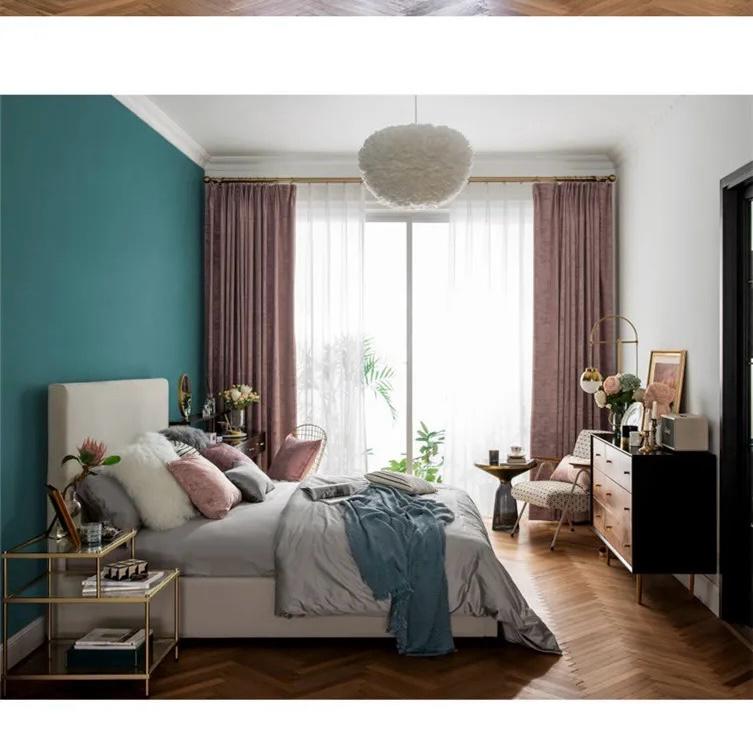 dirty-pink-bedroom-curtains, blackout-curtains, bedroom-room-curtains, edit-home