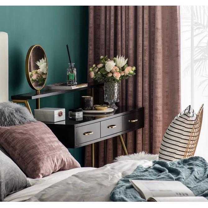 dirty-pink-bedroom-curtains, blackout-curtains, bedroom-room-curtains, edit-home