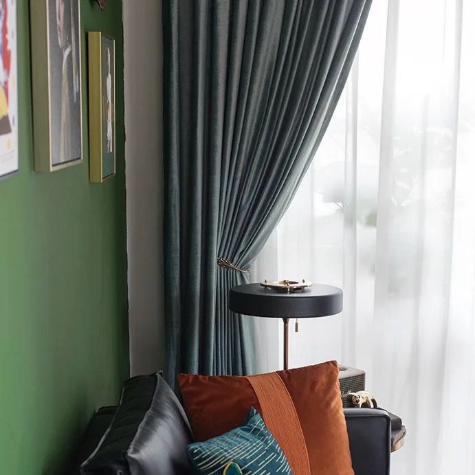 gray-green-bedroom-curtains, blackout-curtains, bedroom-room-curtains, edit-home