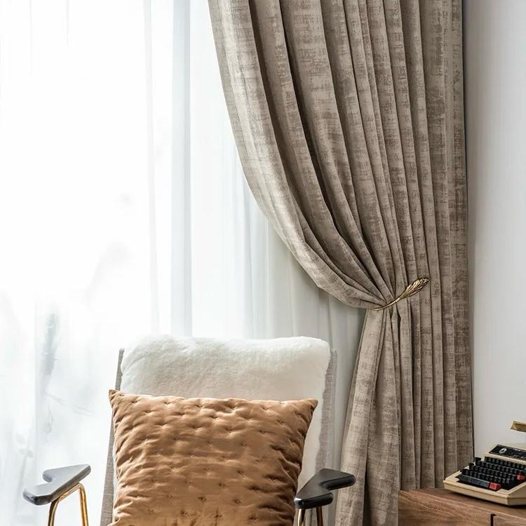 beige-brown-bedroom-curtains, blackout-curtains, bedroom-room-curtains, edit-home