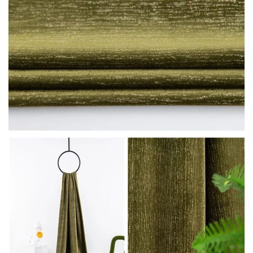 vintage-style-bronzing-curtains, olive-green-curtains, blackout-curtains, edit-home