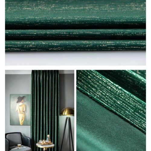 vintage-style-bronzing-curtains, dark-green-curtains, blackout-curtains, edit-home