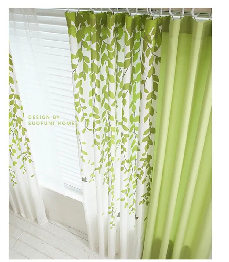 green-leaves-curtains, blackout-curtains, edit-home