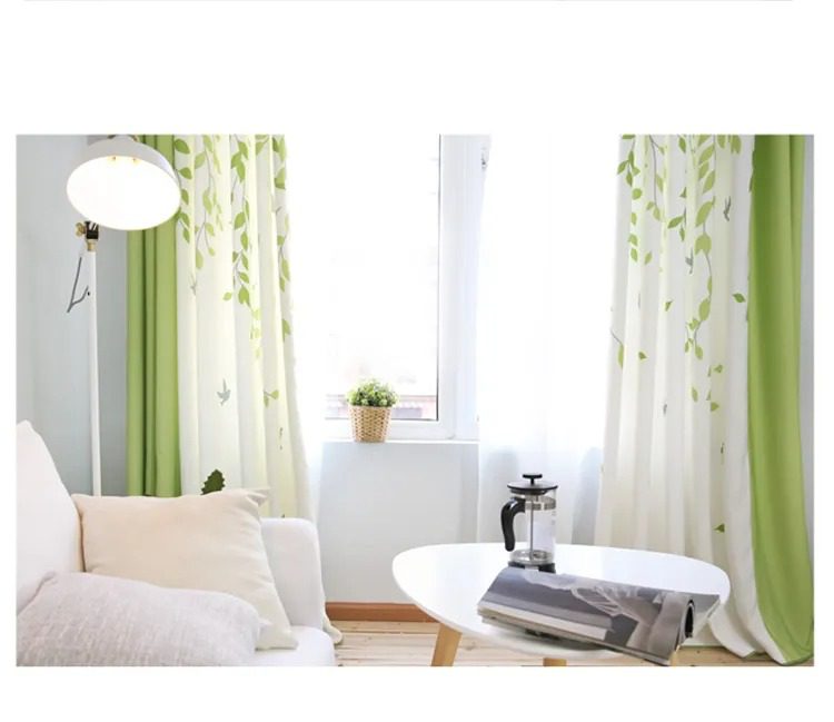 green-leaves-curtains, blackout-curtains, edit-home