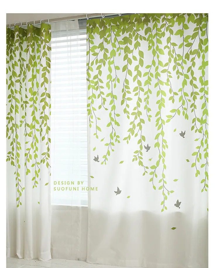 green-leaves-curtains, blackout-curtains, edit-home