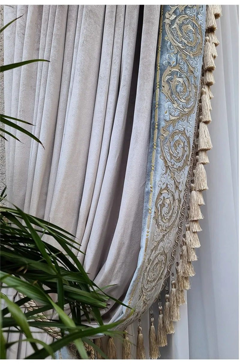 luxury-gray-velvet-lace, embroidered-curtains, blackout-curtains, edit-home-curtains