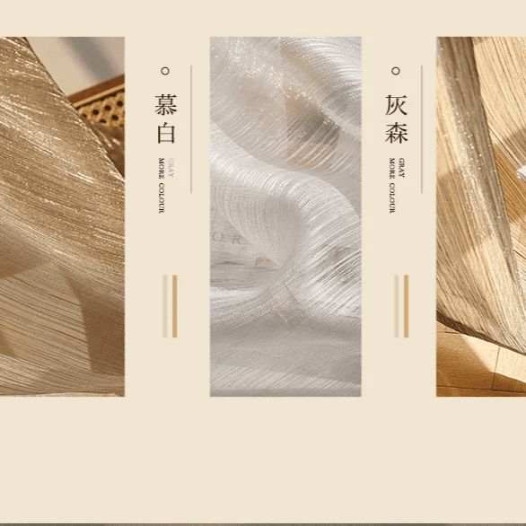 Luxury Dreamy Shiny Gauze Curtains for Living Room - Image 14