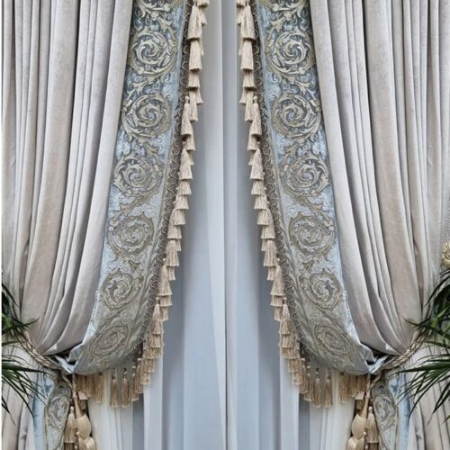 luxury-gray-velvet-lace, embroidered-curtains, blackout-curtains, edit-home-curtains