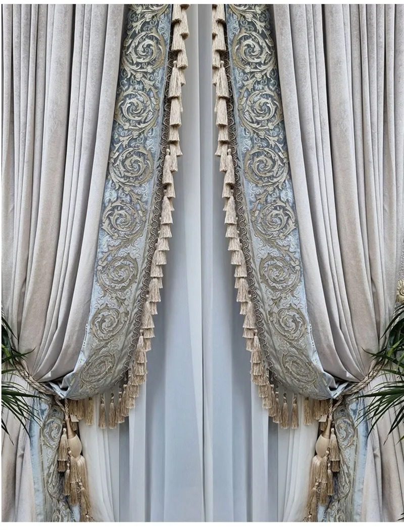luxury-gray-velvet-lace, embroidered-curtains, blackout-curtains, edit-home-curtains