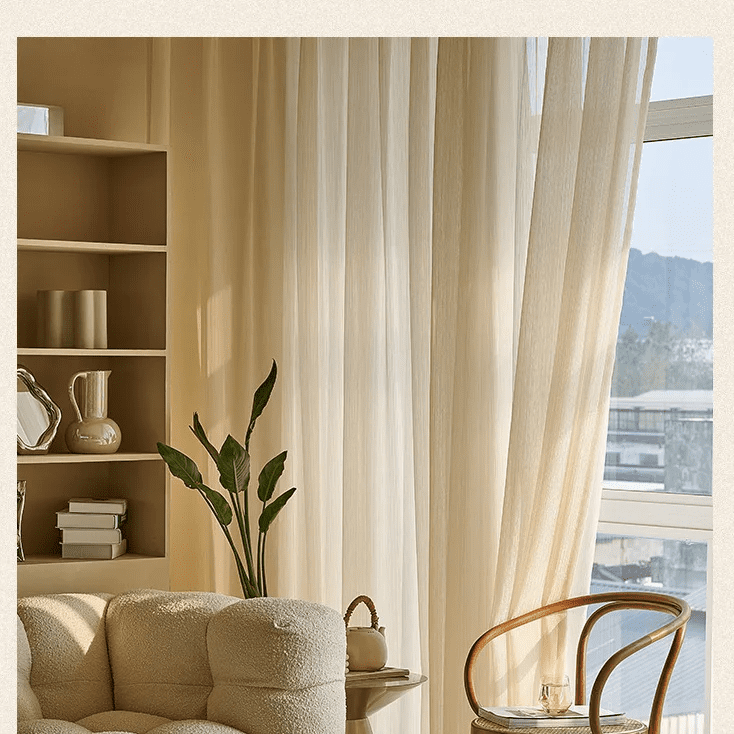 Luxury Dreamy Shiny Gauze Curtains for Living Room - Image 15