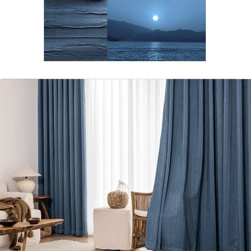 dark-blue-blackout-curtains, blackout-curtains, bedroom-curtains, edit-home