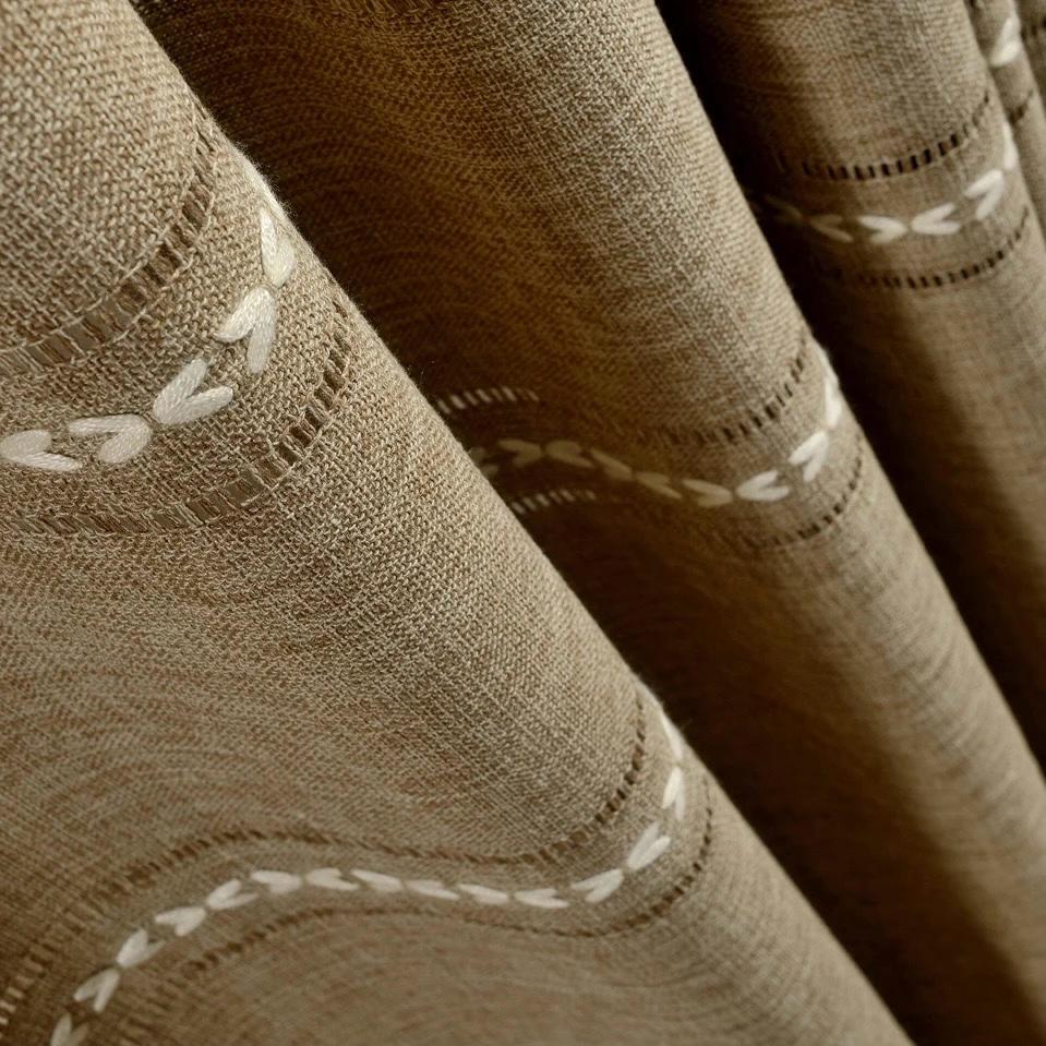rustic-brown-curtains, blackout-curtains, embroidered-curtains, edit-home