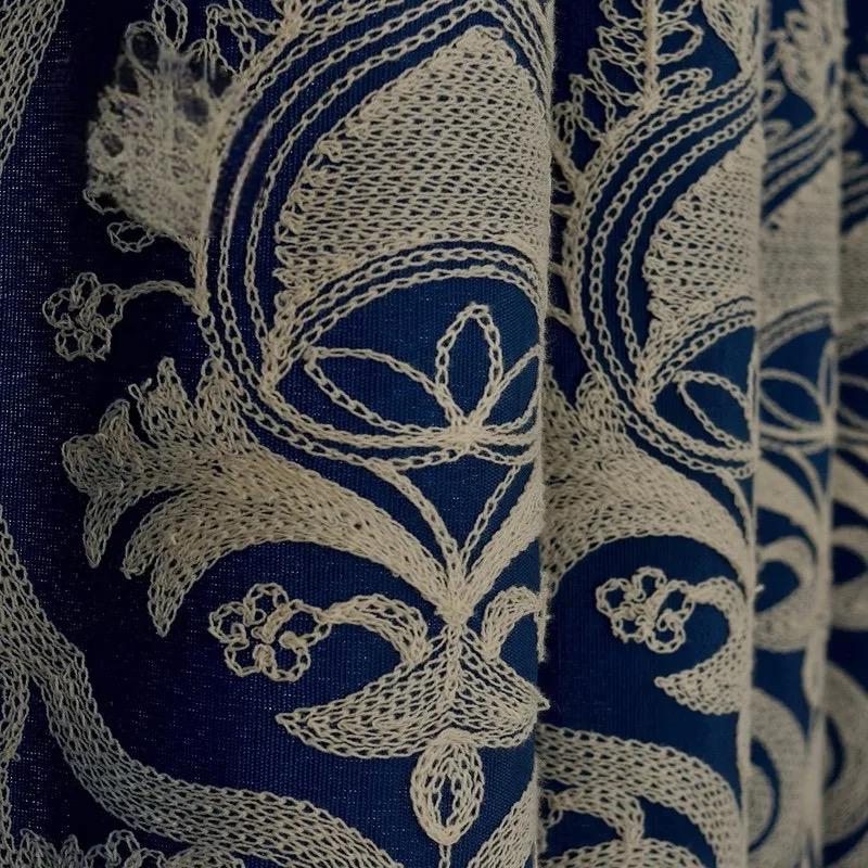 blue-embroidered-drapes, blackout-curtains, embroidered-curtains, edit-home