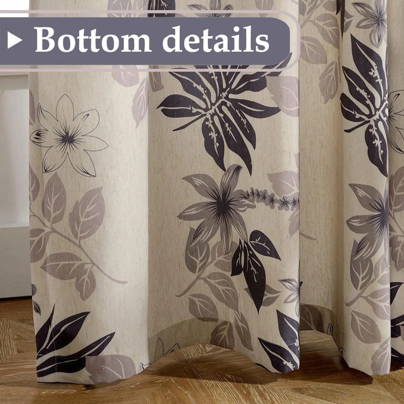 flower-and-leaves-curtains, printed-curtains, blackout-curtains, edit-home
