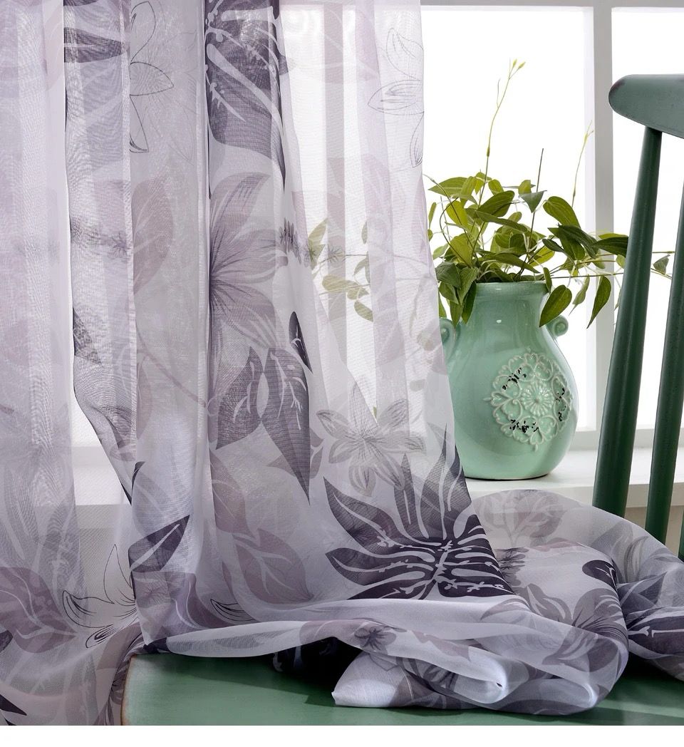 flower-and-leaves-curtains, printed-curtains, blackout-curtains, edit-home