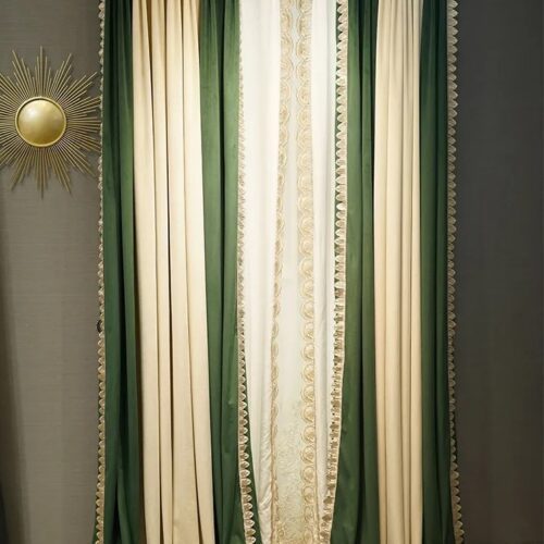 luxury-retro-dark -green-curtains, blackout-curtains, edit-home