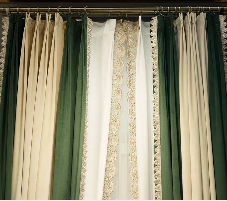 luxury-retro-dark -green-curtains, blackout-curtains, edit-home