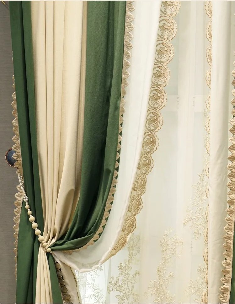 luxury-retro-dark -green-curtains, blackout-curtains, edit-home