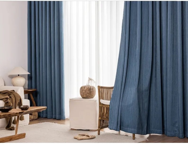 dark-blue-blackout-curtains, blackout-curtains, bedroom-curtains, edit-home