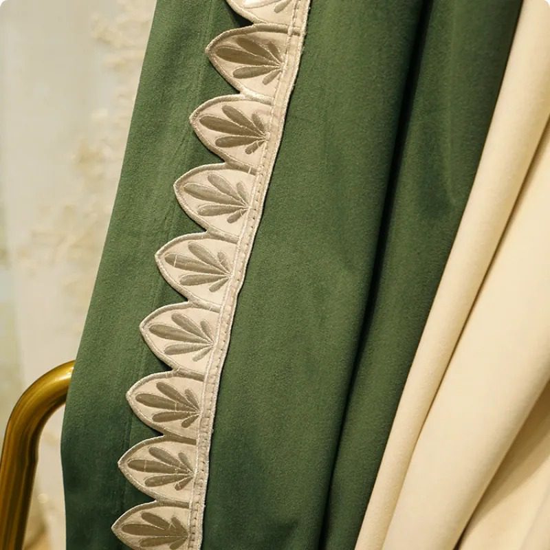 luxury-retro-dark -green-curtains, blackout-curtains, edit-home