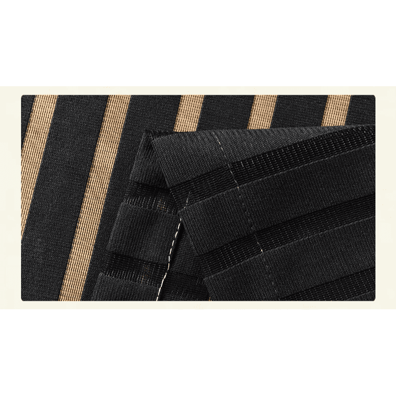 black-striped-tulle-sheer-curtains, bedroom, edit-home