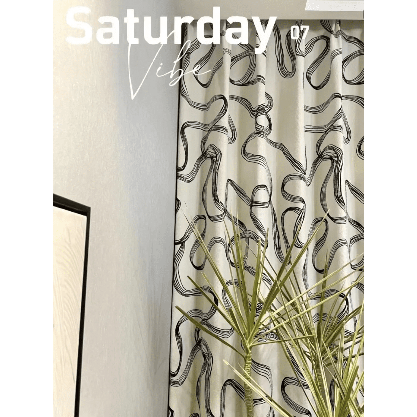 black-white-velvet-chenille-curtains, bedroom-curtains, edit-home