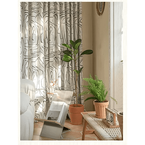 black-white-velvet-chenille-curtains, bedroom-curtains, edit-home