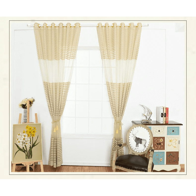 black-striped-tulle-sheer-curtains, bedroom, edit-home