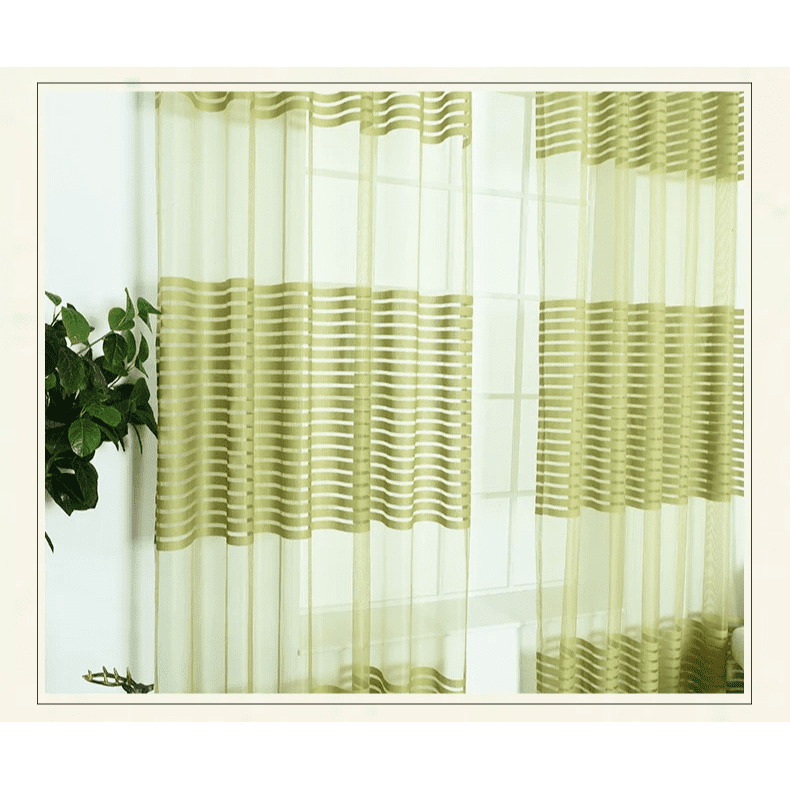 black-striped-tulle-sheer-curtains, bedroom, edit-home