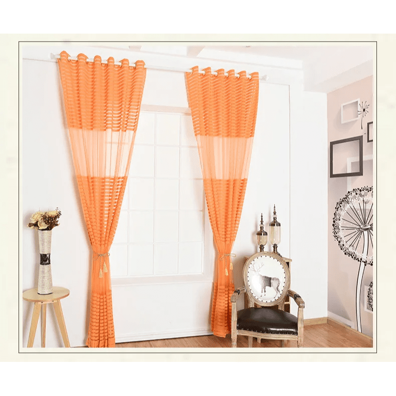 black-striped-tulle-sheer-curtains, bedroom, edit-home