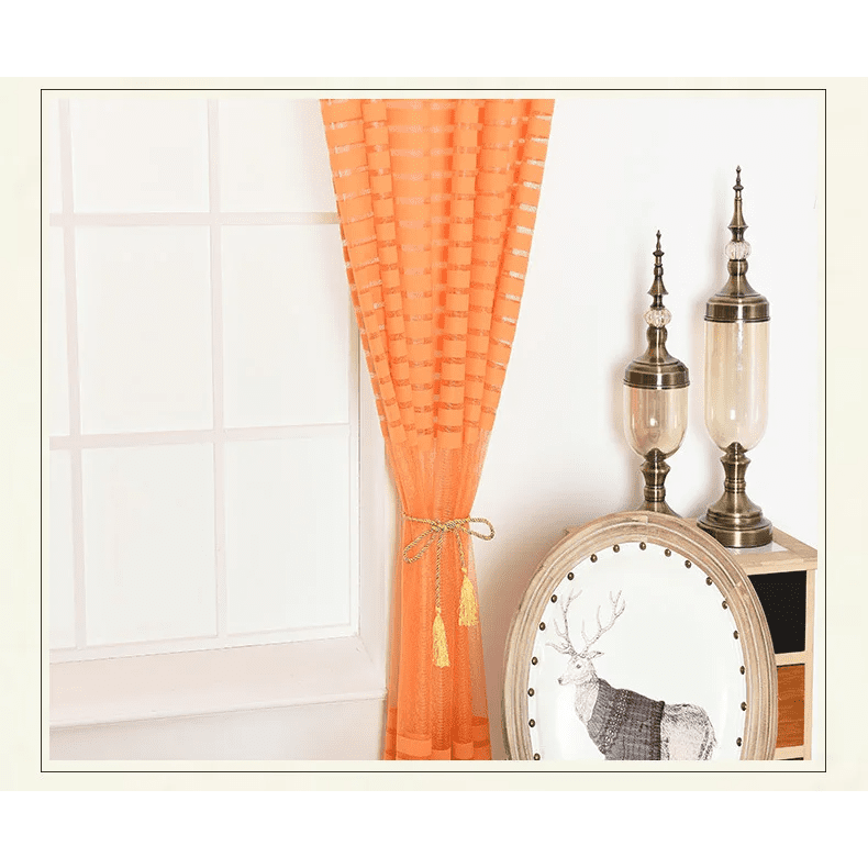 black-striped-tulle-sheer-curtains, bedroom, edit-home