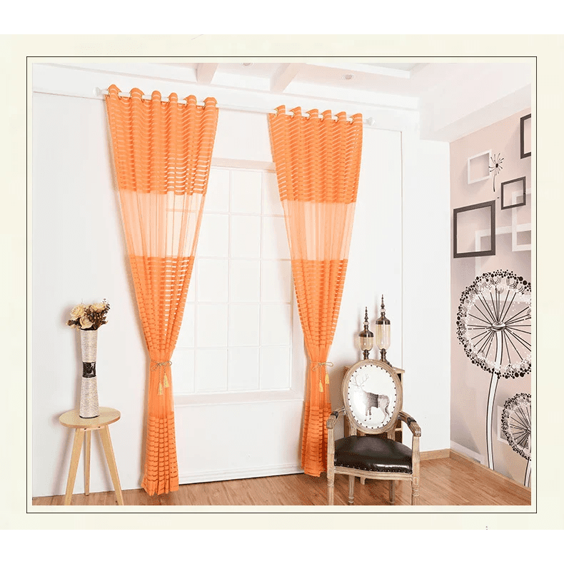 black-striped-tulle-sheer-curtains, bedroom, edit-home