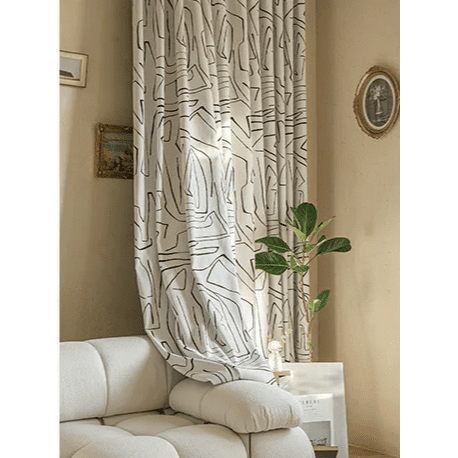 black-white-velvet-chenille-curtains, bedroom-curtains, edit-home