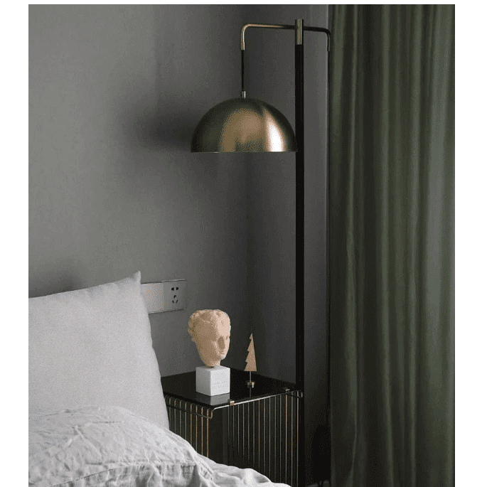 olive-green-window-velvet-curtains, bedroom, edit-home