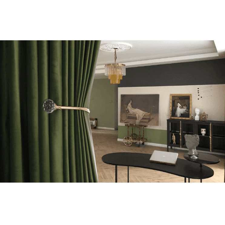 olive-green-window-velvet-curtains, bedroom, edit-home